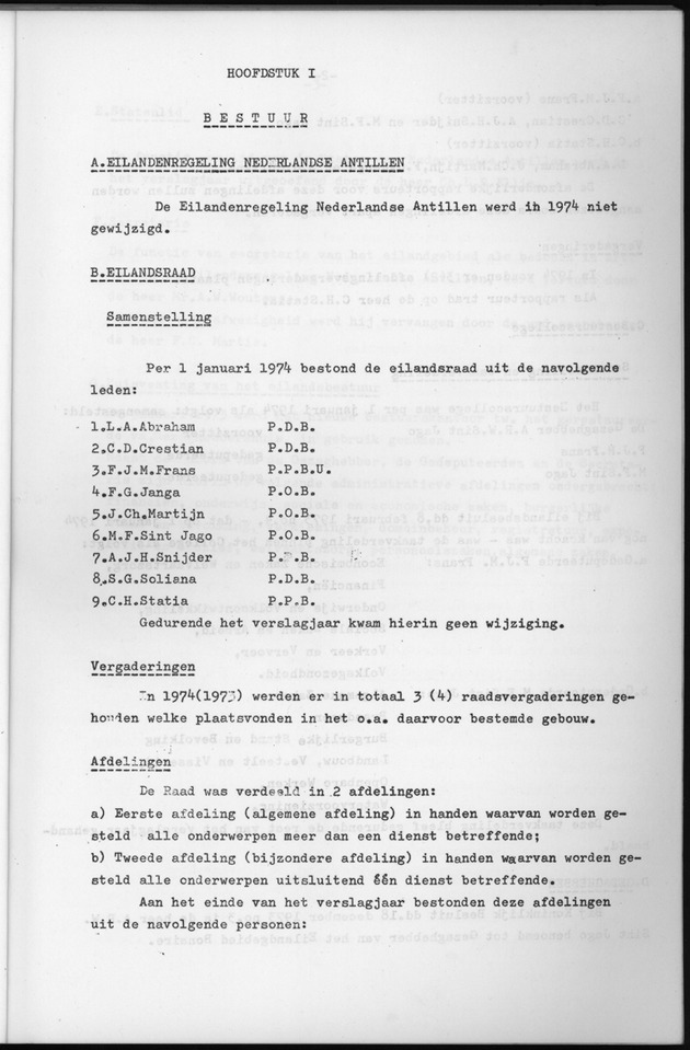 Verslag van de toestand van het eilandgebied Bonaire over het jaar 1974 - Page 1
