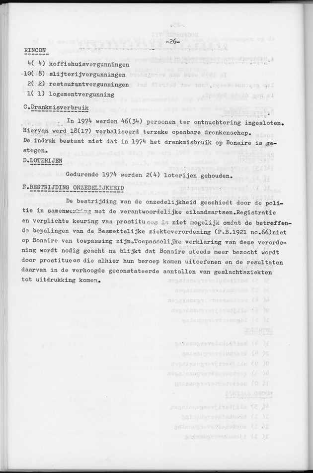 Verslag van de toestand van het eilandgebied Bonaire over het jaar 1974 - Page 26