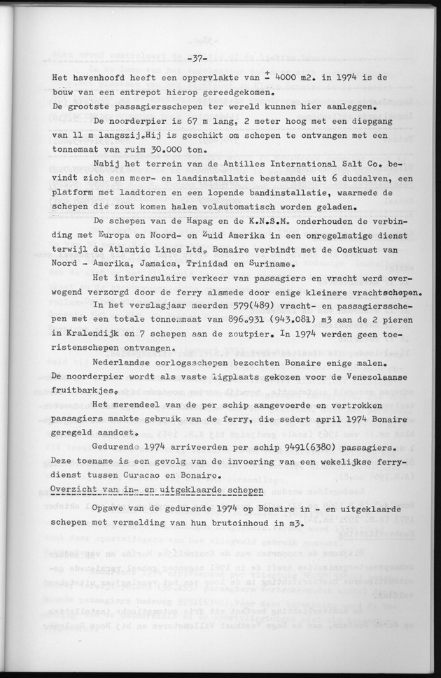 Verslag van de toestand van het eilandgebied Bonaire over het jaar 1974 - Page 37