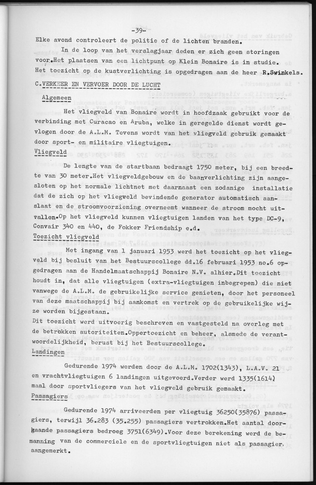 Verslag van de toestand van het eilandgebied Bonaire over het jaar 1974 - Page 39