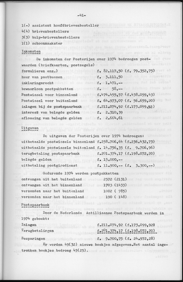 Verslag van de toestand van het eilandgebied Bonaire over het jaar 1974 - Page 41