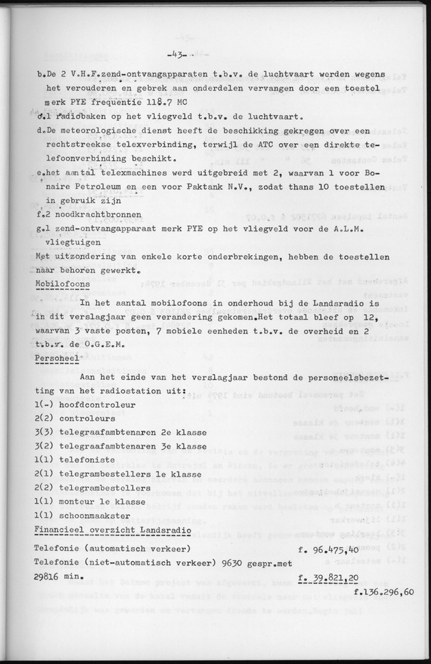 Verslag van de toestand van het eilandgebied Bonaire over het jaar 1974 - Page 43