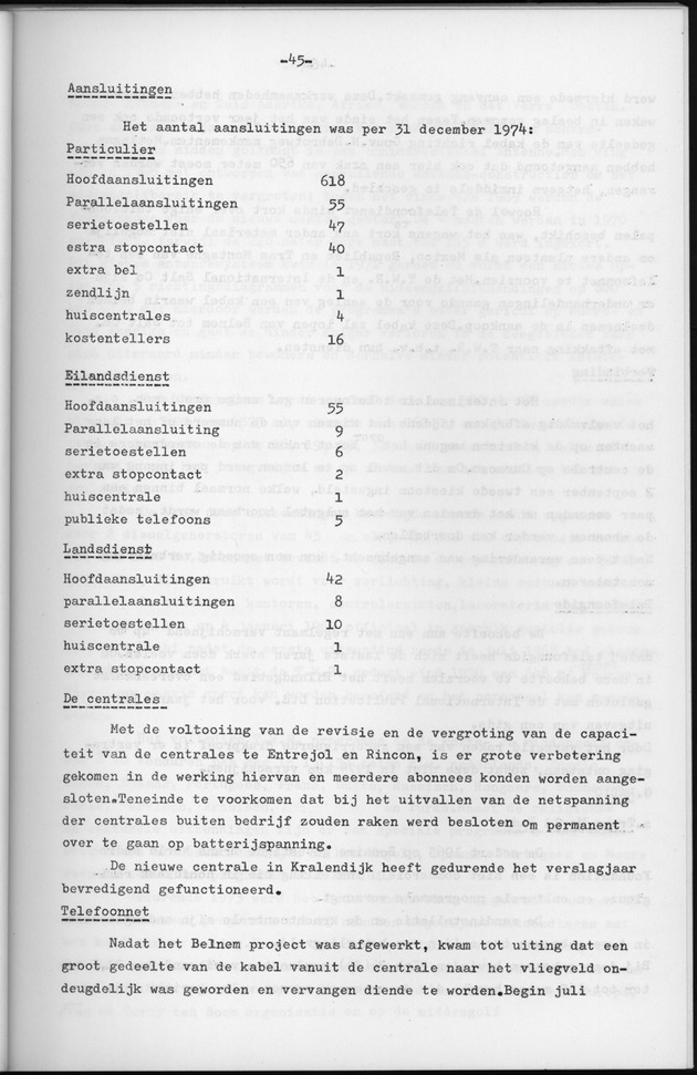 Verslag van de toestand van het eilandgebied Bonaire over het jaar 1974 - Page 45