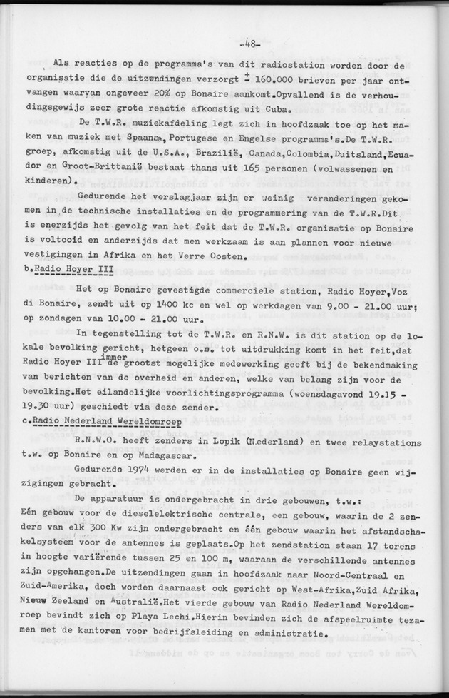 Verslag van de toestand van het eilandgebied Bonaire over het jaar 1974 - Page 48