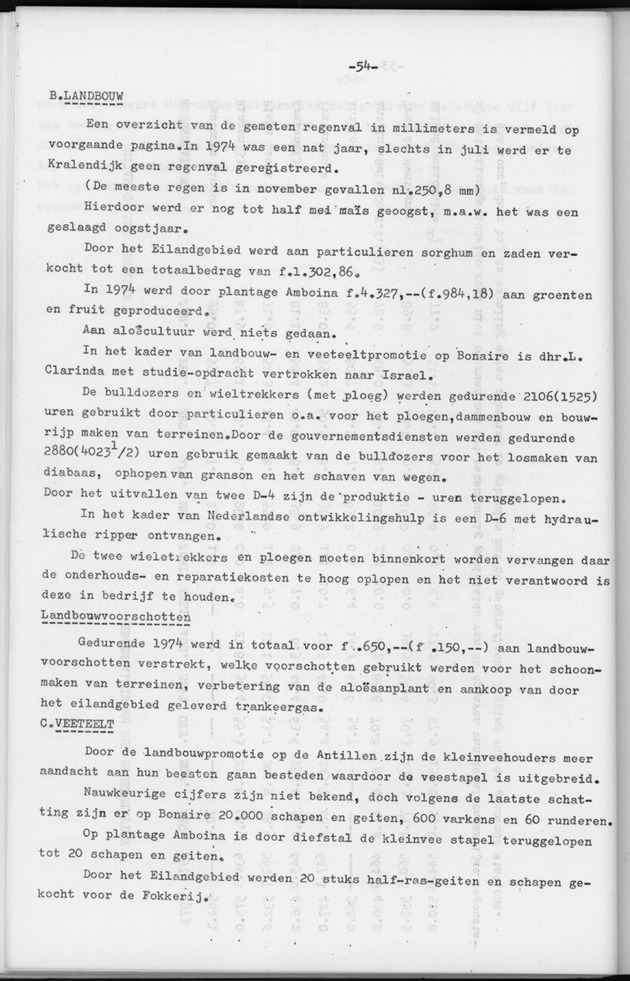 Verslag van de toestand van het eilandgebied Bonaire over het jaar 1974 - Page 54