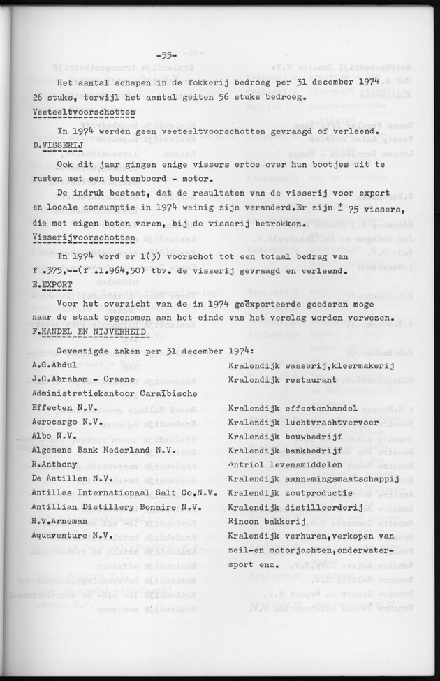 Verslag van de toestand van het eilandgebied Bonaire over het jaar 1974 - Page 55