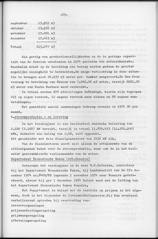 Verslag van de toestand van het eilandgebied Bonaire over het jaar 1974 - Page 65