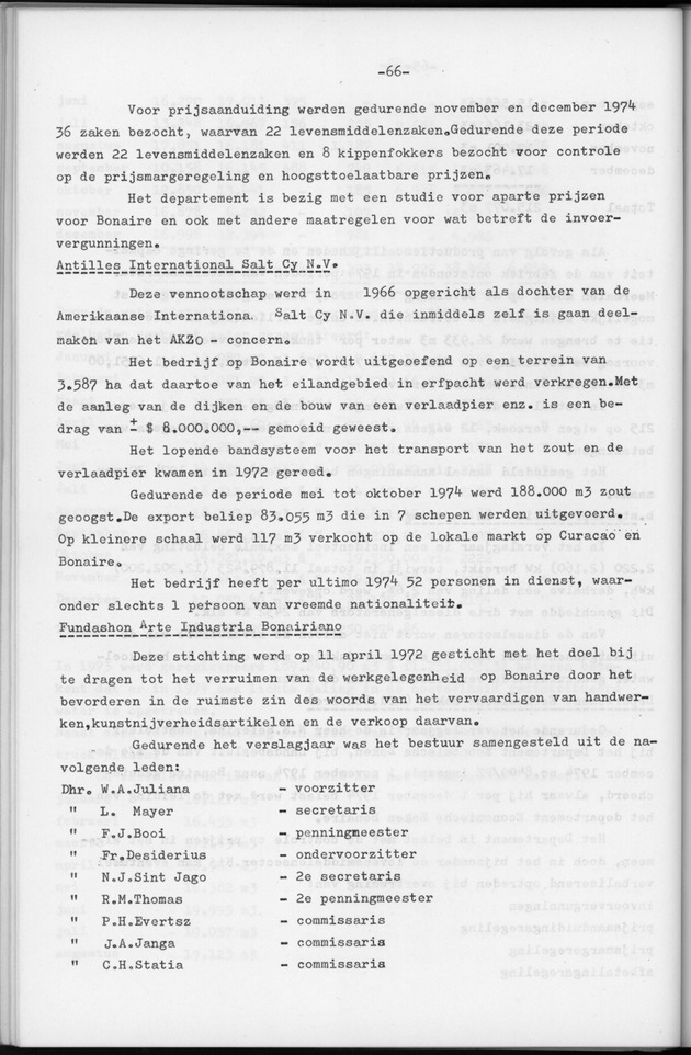 Verslag van de toestand van het eilandgebied Bonaire over het jaar 1974 - Page 66