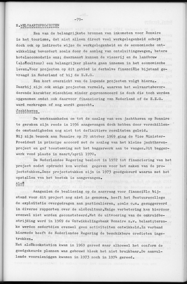 Verslag van de toestand van het eilandgebied Bonaire over het jaar 1974 - Page 79