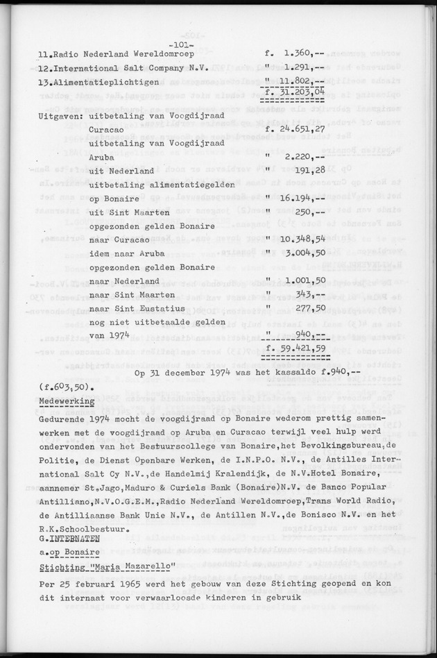 Verslag van de toestand van het eilandgebied Bonaire over het jaar 1974 - Page 101