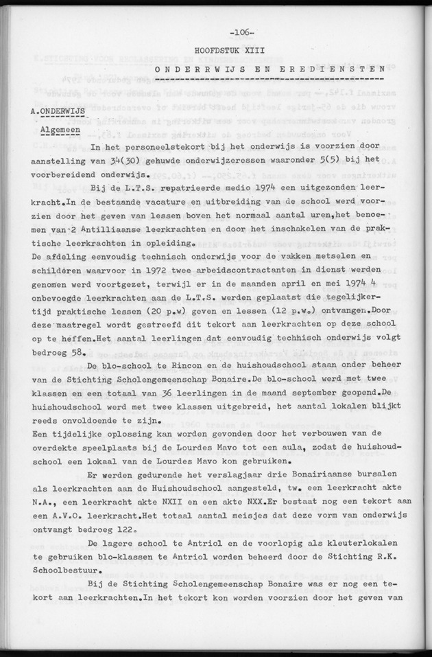 Verslag van de toestand van het eilandgebied Bonaire over het jaar 1974 - Page 106