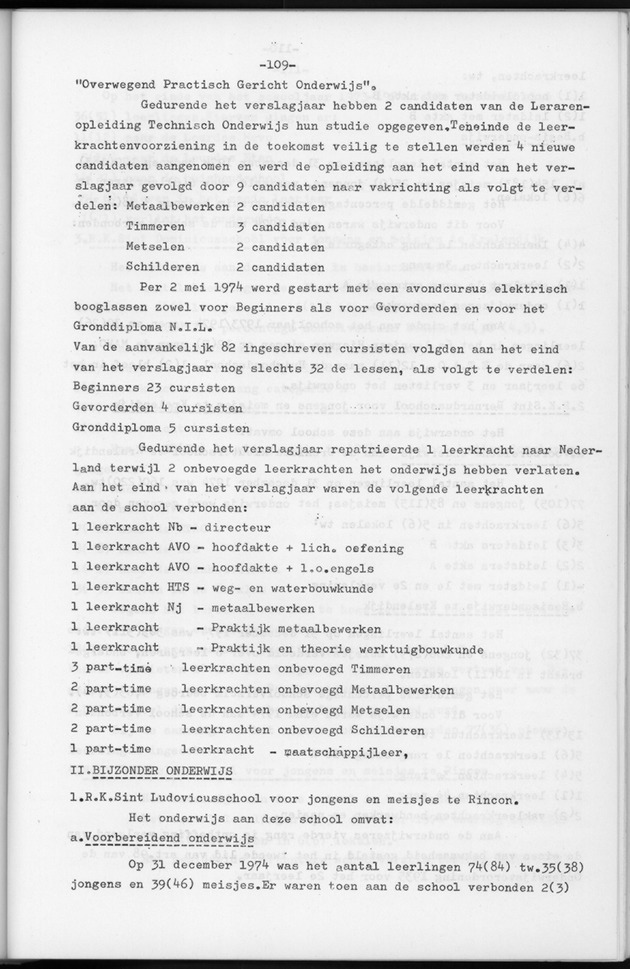 Verslag van de toestand van het eilandgebied Bonaire over het jaar 1974 - Page 109