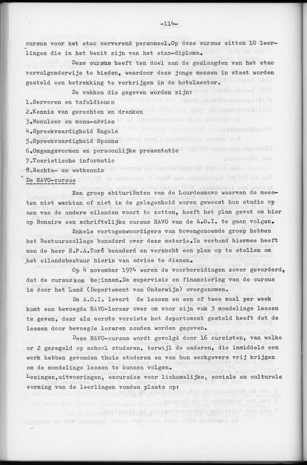 Verslag van de toestand van het eilandgebied Bonaire over het jaar 1974 - Page 114