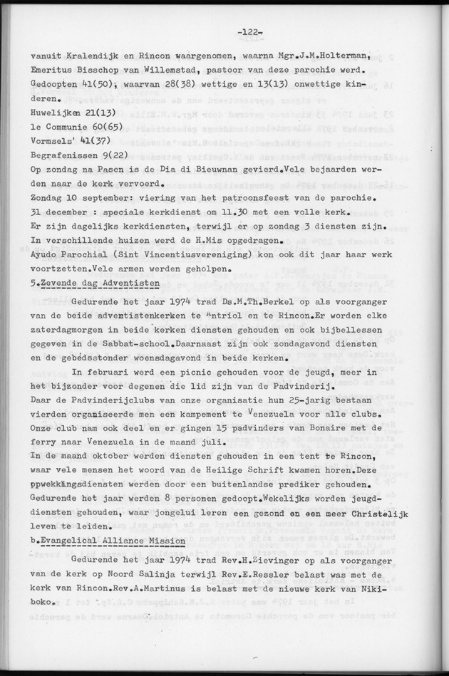 Verslag van de toestand van het eilandgebied Bonaire over het jaar 1974 - Page 122