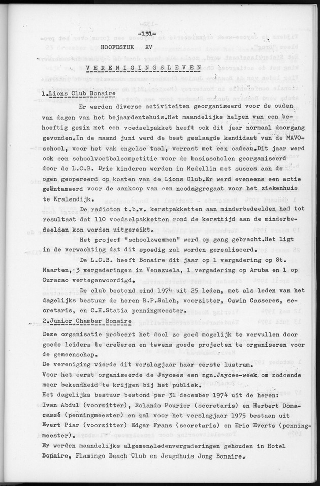 Verslag van de toestand van het eilandgebied Bonaire over het jaar 1974 - Page 131
