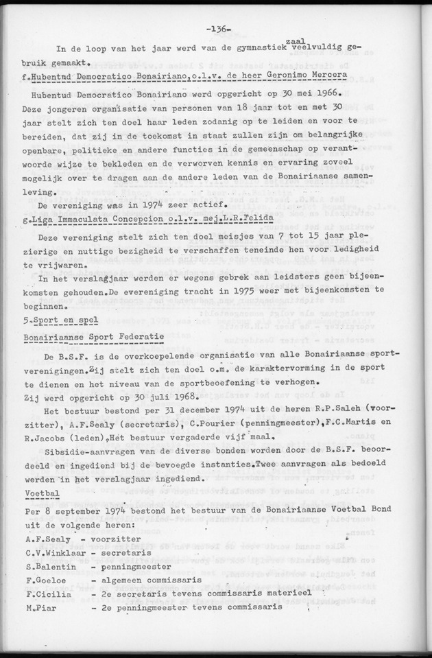 Verslag van de toestand van het eilandgebied Bonaire over het jaar 1974 - Page 136