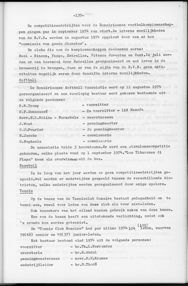 Verslag van de toestand van het eilandgebied Bonaire over het jaar 1974 - Page 137