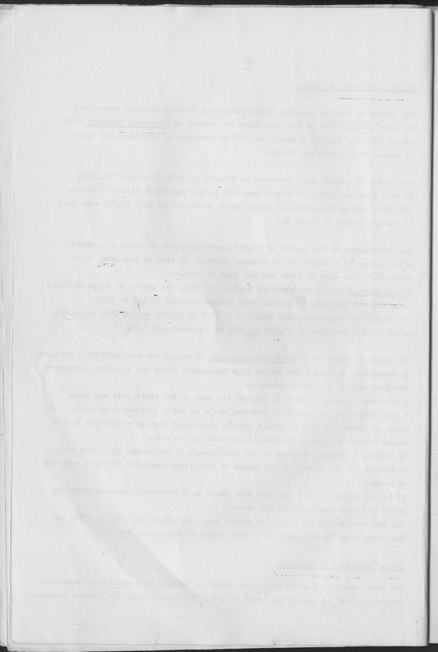 The development of tourism in the Netherlands Antilles and a comparison with the Caribbean area of the course of Stay-Over Tourism - Blank Page