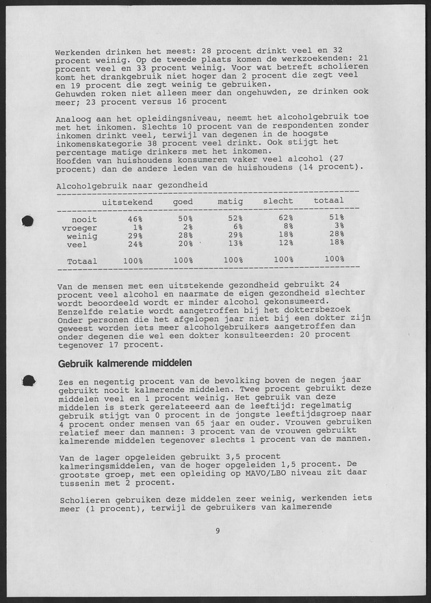 Substance Use survey(SUS) Curacao 1996 - Page 9