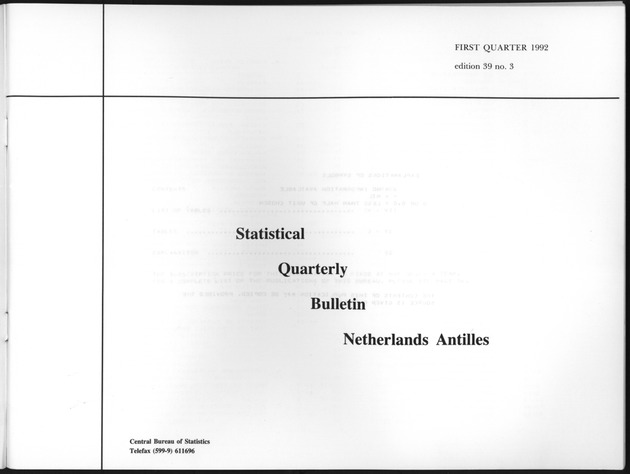 First Quarter 1992 No.3 - Title Page
