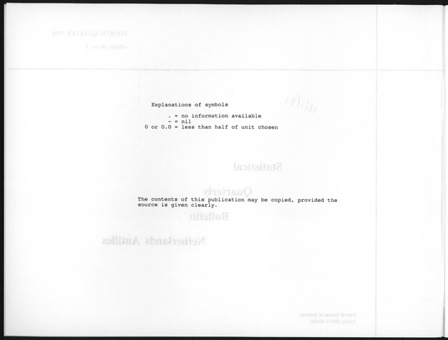 Fourth Quarter 1992 No.2 - explanation of symbols