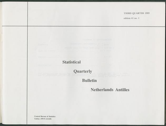 Third Quarter 1993 No.1 - Title Page
