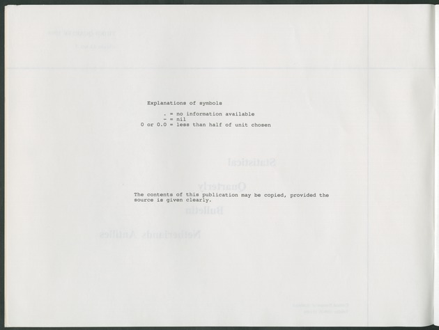 Third Quarter 1993 No.1 - explanation of symbols