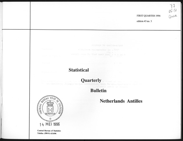 First Quarter 1996 No.3 - Title Page