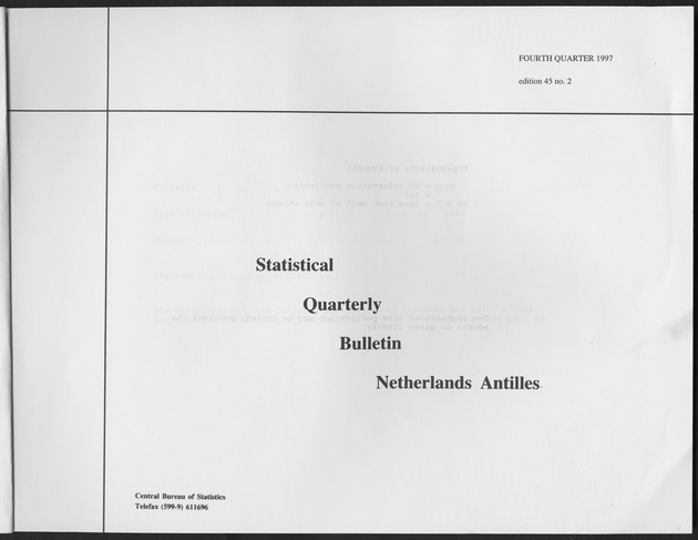 First Quarter 1997 No.2 - Title Page