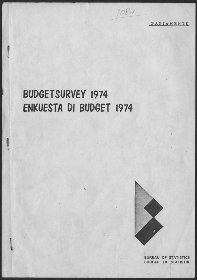 Budgetsurvey 1974 - Front Cover