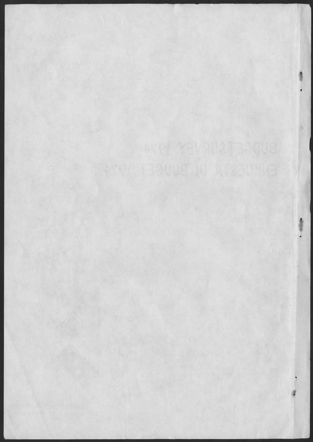 Budgetsurvey 1974 - Blank Page