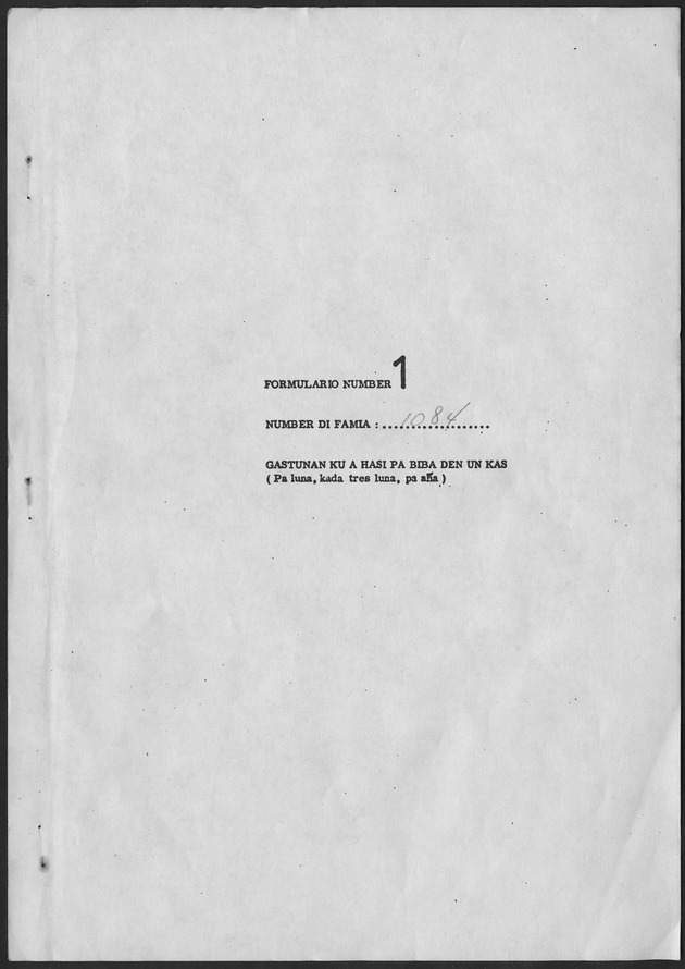 Budgetsurvey 1974 - Page 1