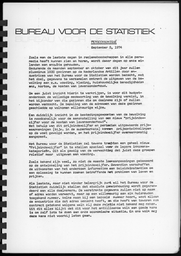 BudgetOnderzoek 1974, Benedenwindse eilanden - Page 1