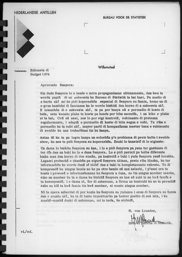BudgetOnderzoek 1974, Benedenwindse eilanden - Page 11