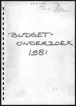 BudgetOnderzoek 1981, 2de Konsept