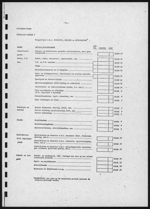 BudgetOnderzoek 1981, 2de Konsept - Page 91