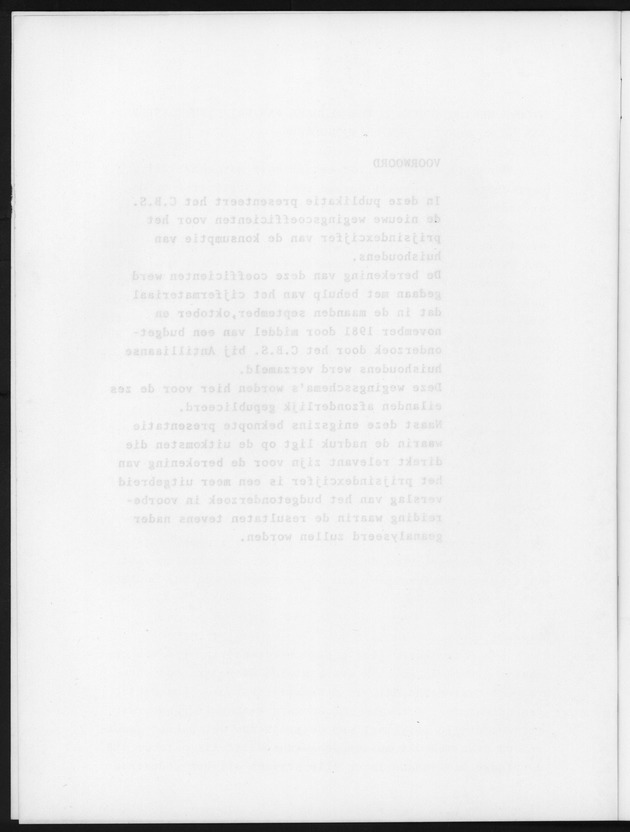 BudgetOnderzoek 1981, Nieuwe wegingsschema's ten behoeve van prijsindexcijfers van de konsumptie van huishoudens - Blank Page