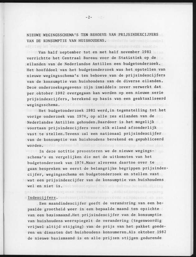 BudgetOnderzoek 1981, Nieuwe wegingsschema's ten behoeve van prijsindexcijfers van de konsumptie van huishoudens - Page 2