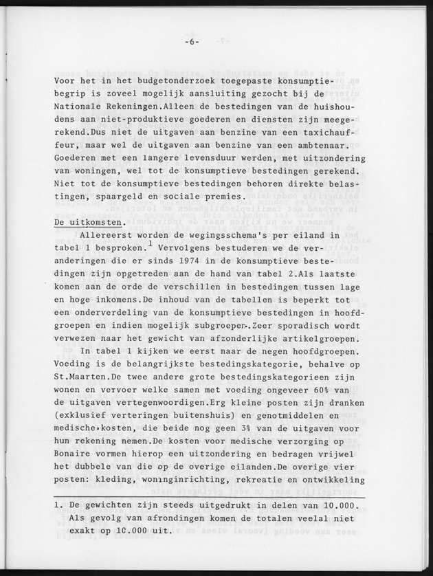 BudgetOnderzoek 1981, Nieuwe wegingsschema's ten behoeve van prijsindexcijfers van de konsumptie van huishoudens - Page 6