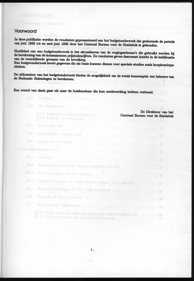 Budgetonderzoek Nederlandse Antillen 1988-89 - Page i