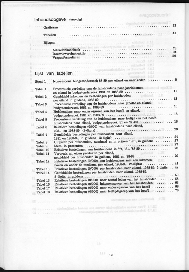 Budgetonderzoek Nederlandse Antillen 1988-89 - Page iv