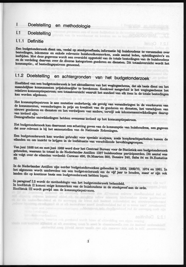Budgetonderzoek Nederlandse Antillen 1988-89 - Page 1