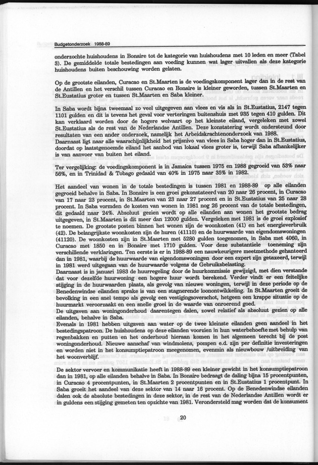 Budgetonderzoek Nederlandse Antillen 1988-89 - Page 20