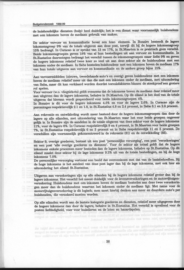 Budgetonderzoek Nederlandse Antillen 1988-89 - Page 26