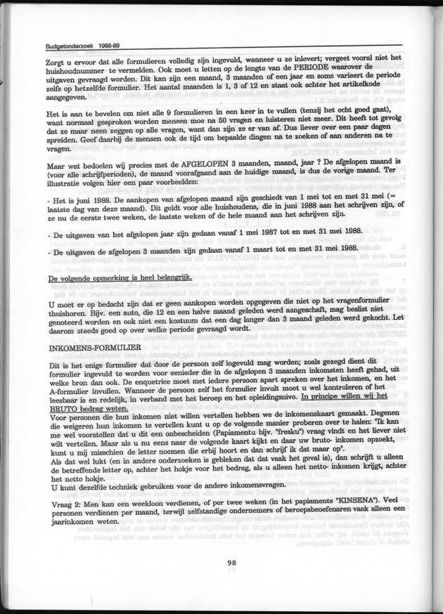 Budgetonderzoek Nederlandse Antillen 1988-89 - Page 98