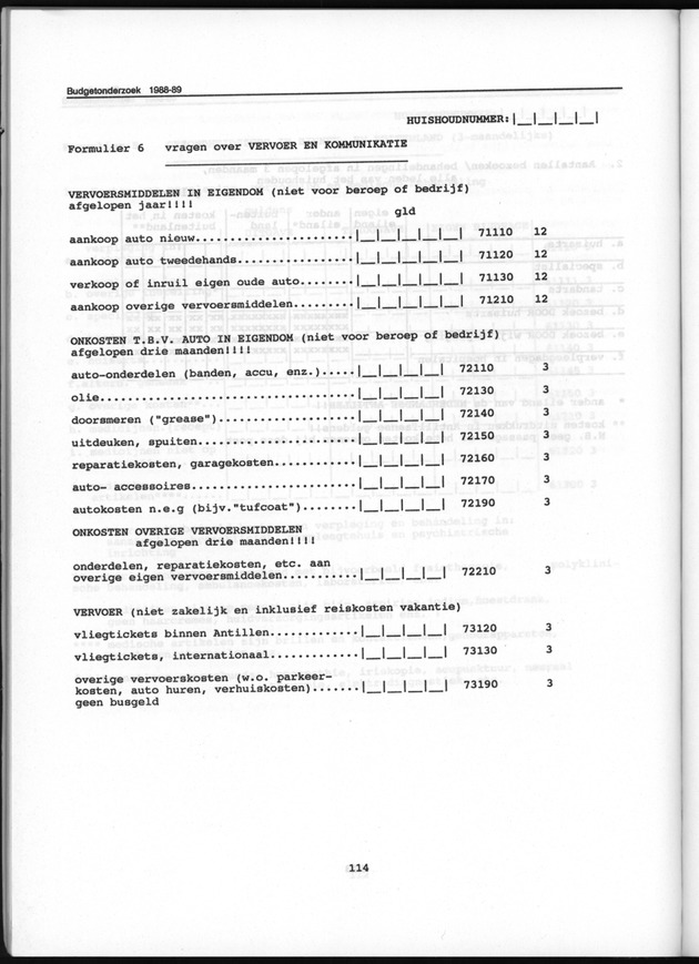 Budgetonderzoek Nederlandse Antillen 1988-89 - Page 114