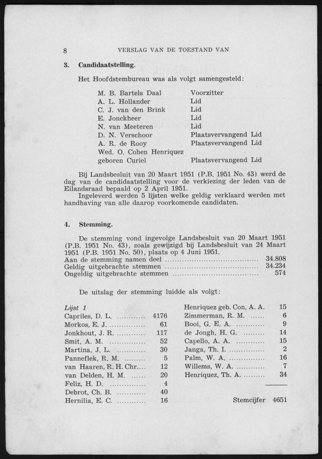 Verslag van de toestand van het eilandgebied Curacao 1951/1952 - Page 8