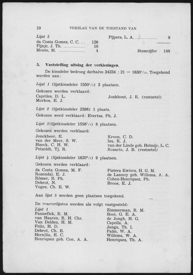 Verslag van de toestand van het eilandgebied Curacao 1951/1952 - Page 10