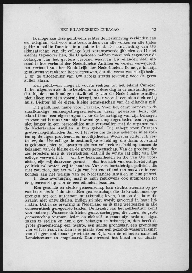 Verslag van de toestand van het eilandgebied Curacao 1951/1952 - Page 13