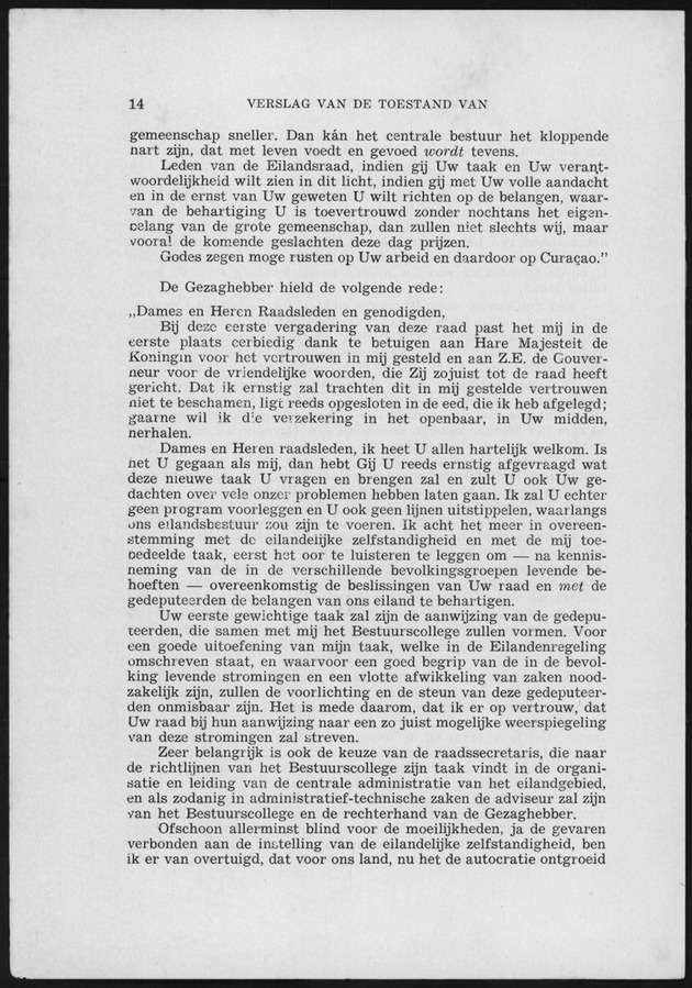 Verslag van de toestand van het eilandgebied Curacao 1951/1952 - Page 14
